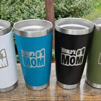 Personalize laser engraved tumbler 20z